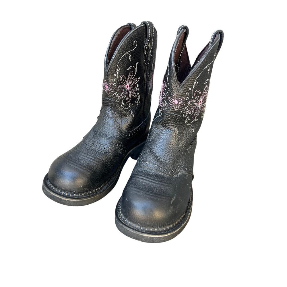 Justin Gypsy Steel Toe Waterproof black boots, women's size 6 1/2 B